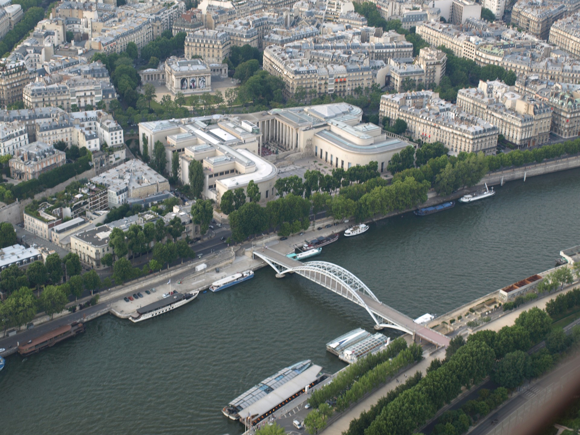 Looking Down on the Seine From the Third Floor of the Tower
